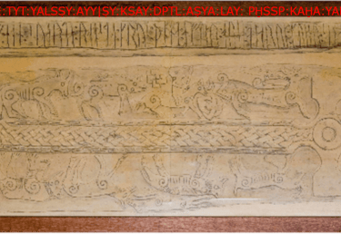 Viking Arinbjork's Rune Stone (800 CE) with Letter Assignments