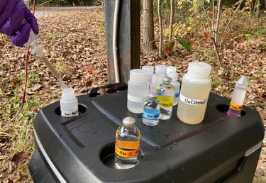 Water analysis required  identify well water contaminants and concentration. 