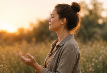 Photo d' une personne zen