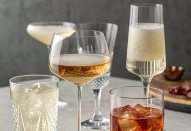 copos e taças em vidro 