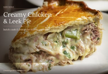 Creamy Chicken & Leek Pie