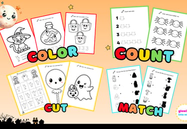 Color Count Cut and Match numbers Toddler Book