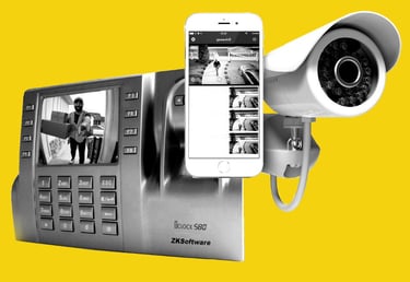 Camera de segurança, video-porteiro, acesso remoto