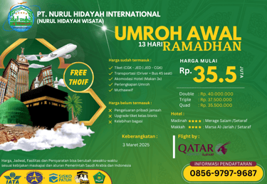 paket umroh awal ramadhan 2025 13 hari