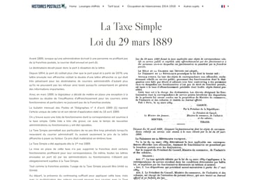 Taxe simple loi du 29 mars 1889