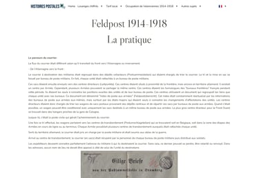Feldpost 1914-1918 Pratique