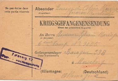 Kriegsgefangenensendung Zulässig 12 Postüberwachungsstelle