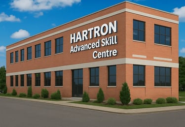 HARTRON Advanced Skill Centre building exterior with signage, Ballabgarh