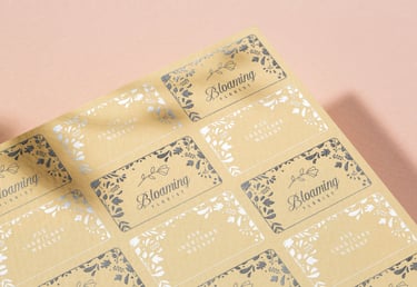 Étiquettes argentées