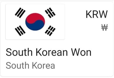 South Korean Won currency note - KRW - South Korea money image