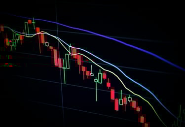 a stock market chart showing the price of a stock market