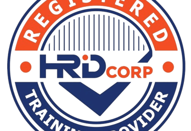 a logo for a Registered HRDC training provider Malaysia