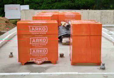 arko blokelių pristatymas, kaina
