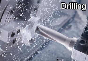 "CNC drilling machine in action for bulk plastic molding orders"