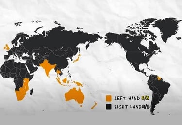 Driving in Left and Right Hand Driving Systems
