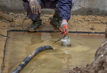 travaux dans l’eau, la boue