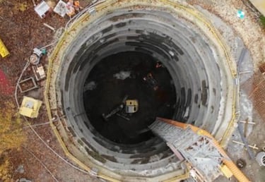 travaux en puits verticaux et tunnels