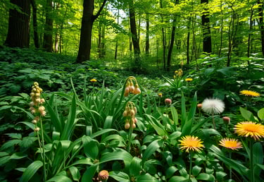 common edible plants in woods