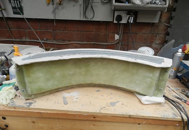 Fibreglass support jacket for silicone mould used in professional mould making services