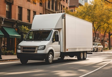 white medium duty truck for local cartage or hot shot trucking