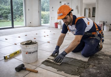 Pedreiro assentando porcelanato em residência EM cAXIAS DO sUL
