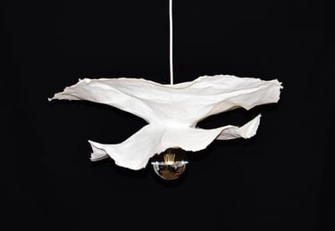 fleur suspension papier luminaire sète