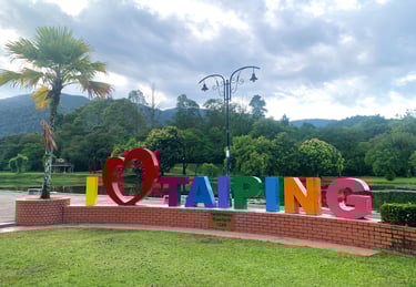i love taiping sign at the Taiping Lake Garden