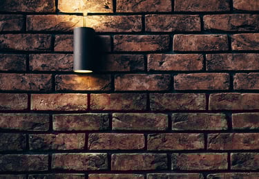 brick wall with light installed by pbp services