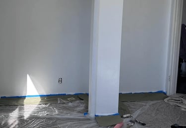 construction painting setup