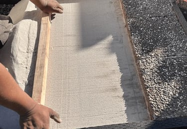 pouring concrete for house renovation