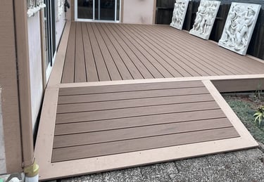 newly built house deck