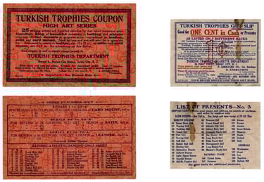 Turkish Trophies Tobacco Redemption Coupons Sports Cards & Silks