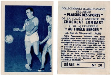 1951 Plaisirs Des Sports Chocolat Lombart Basketball Cards