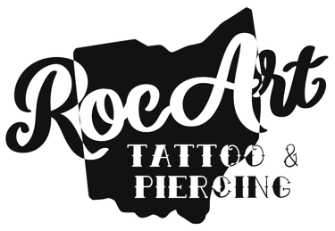 RocArt Tattoo and Piercing Ohio Logo