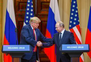 Trump and Putin at Helsinki in 2018