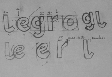 a drawing of a font that says,'the letter g is written in black