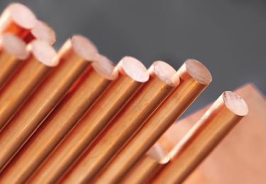 Rond cuivre, Rond plein cuivre, Tige cuivre