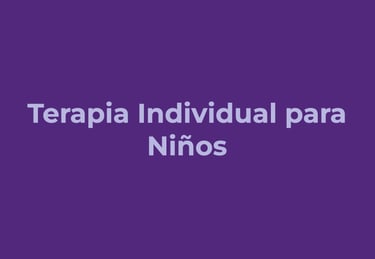 Terapia individual para niños