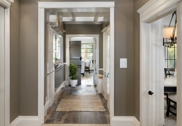 Mordern, chic hallway, morden colour paint, Home renovation in the GTA