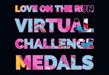 runDisney Love on the Run Virtual Challenge Medals images