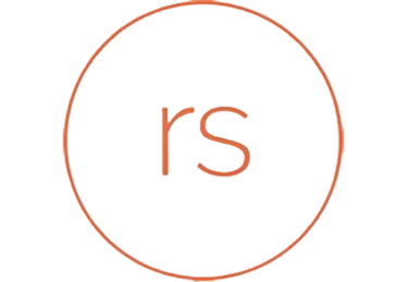 a logo with the letters RS