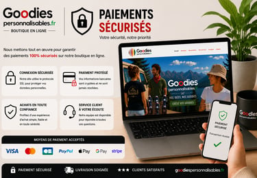paiements sécurisés goodiespersonnalisables.fr Amboise Tours Paris France