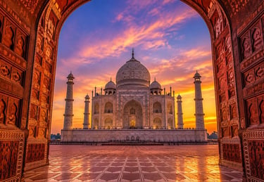 UNESCO Heritage site of The Taj Mahal in India