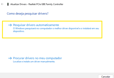 Atualizar placa de rede automaticamente