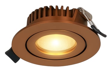 bronskleurige 6W kantelbaar, 3 lichtkleuren IP 65