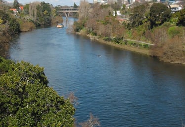 Waikato River passing through Hamilton
