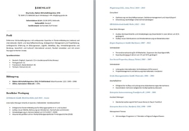 Lebenslauf moderner Stil von Jörg Grube