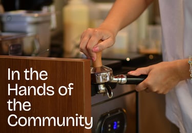 Hands of a coffee barista