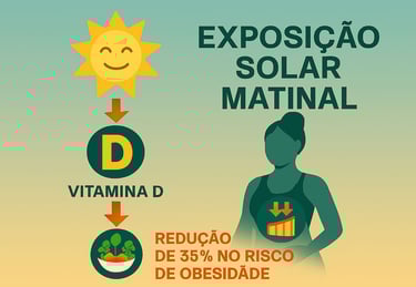 _Infográfico ilustrativo sobre os benefícios da exposição solar matinal, destacando a produção