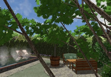 projektowanie ogrodów marzeń gliwice projekt ogrodu z basenem gliwice patio relaksu mały ogród